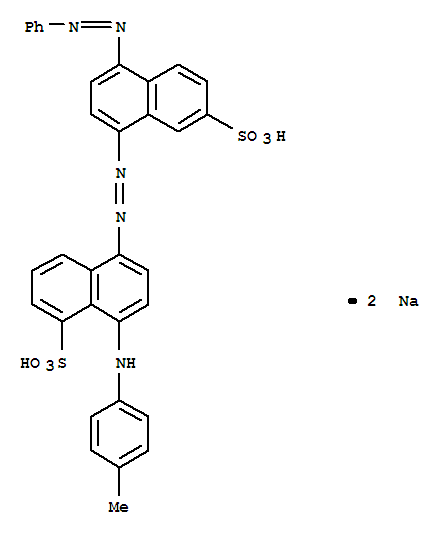 1-Naphthalenesulfonicacid,8-[(4-methylphenyl)amino]-5-[2-[4-(2-phenyldiazenyl)-7-sulfo-1-naphthalenyl]diazenyl]-,sodium salt (1:2)