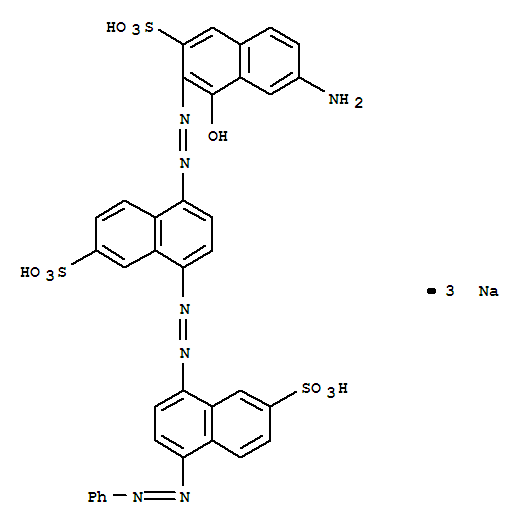 2-Naphthalenesulfonicacid,5-[2-(7-amino-1-hydroxy-3-sulfo-2-naphthalenyl)diazenyl]-8-[2-[4-(2-phenyldiazenyl)-7-sulfo-1-naphthalenyl]diazenyl]-,sodium salt (1:3)