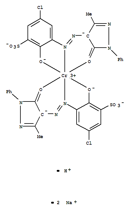 disodium hydrogen bis[5-chloro-3-[(4,5-dihydro-3-methyl-5-oxo-1-phenyl-1H-pyrazol-4-yl)azo]-2-hydroxybenzenesulphonato(3-)]chromate(3-)