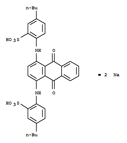 Benzenesulfonic acid,2,2'-[(9,10-dihydro-9,10-dioxo-1,4-anthracenediyl)diimino]bis[5-butyl-, sodiumsalt (1:2)