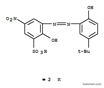Molecular Structure of 6408-99-7 (dipotassium 3-[[5-(tert-butyl)-2-hydroxyphenyl]azo]-2-hydroxy-5-nitrobenzenesulphonate)