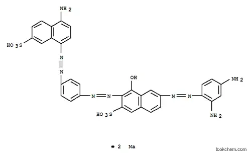 Molecular Structure of 6409-25-2 (disodium 3-[[4-[(4-amino-7-sulphonatonaphthyl)azo]phenyl]azo]-6-[(2,4-diaminophenyl)azo]-4-hydroxynaphthalene-2-sulphonate)
