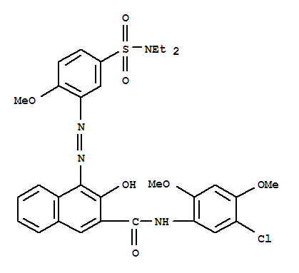(4E)-N-(5-chloro-2,4-dimethoxyphenyl)-4-[[5-(diethylsulfamoyl)-2-methoxyphenyl]hydrazinylidene]-3-oxonaphthalene-2-carboxamide