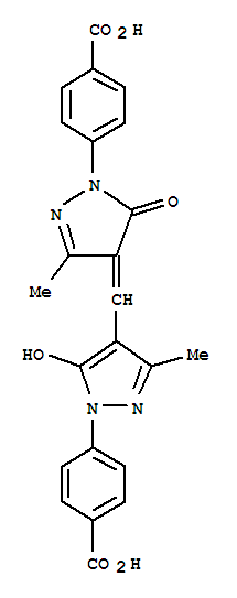 Benzoic acid,4-[4-[[1-(4-carboxyphenyl)-1,5-dihydro-3-methyl-5-oxo-4H-pyrazol-4-ylidene]methyl]-5-hydroxy-3-methyl-1H-pyrazol-1-yl]-