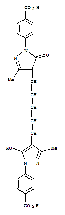 4-[4-[5-[1-(4-CARBOXYPHENYL)-1,5-DIHYDRO-3-METHYL-5-OXO-4H-PYRAZOLE-4-YLIDENE]-1,3-PENTADIENYL]-5-HYDROXY-3-METHYL-1H-PYRAZOLE-1-YL]BENZOIC ACIDCAS