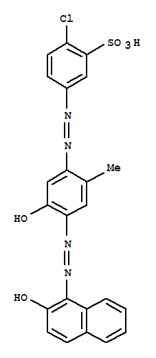 Benzenesulfonic acid,2-chloro-5-[2-[5-hydroxy-4-[2-(2-hydroxy-1-naphthalenyl)diazenyl]-2-methylphenyl]diazenyl]-