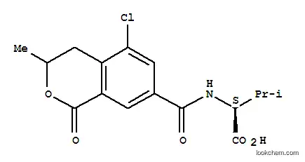 Molecular Structure of 64398-35-2 (L-Valine, N-((5-chloro-3,4-dihydro-3-methyl-1-oxo-1H-2-benzopyran-7-yl )carbonyl)-)