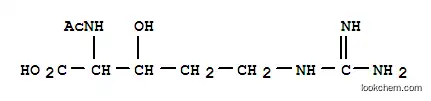 Molecular Structure of 64398-72-7 ((2S)-2-acetamido-5-(diaminomethylideneamino)-3-hydroxy-pentanoic acid)