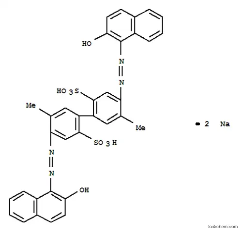 Molecular Structure of 6472-50-0 (disodium 4,4'-bis[(2-hydroxy-1-naphthyl)azo]-5,5'-dimethyl[1,1'-biphenyl]-2,2'-disulphonate)