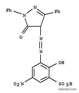 Molecular Structure of 64743-14-2 (3-[(4,5-dihydro-5-oxo-1,3-diphenyl-1H-pyrazol-4-yl)azo]-2-hydroxy-5-nitrobenzenesulphonic acid)