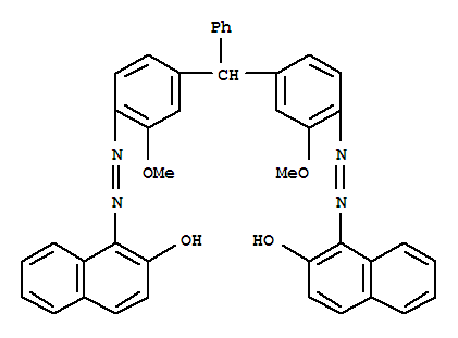 2-Naphthalenol,1,1'-[(phenylmethylene)bis[(2-methoxy-4,1-phenylene)-2,1-diazenediyl]]bis-