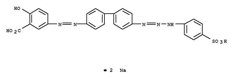Benzoic acid, 2-hydroxy-5-((4'-(3-(4-sulfophenyl)-1-triazenyl)(1,1'-biphenyl)-4-yl)azo)-, disodium salt