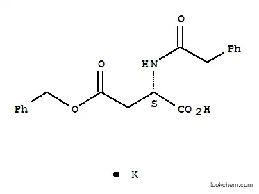 Molecular Structure of 65277-71-6 (potassium (2S)-4-oxo-2-[(2-phenylacetyl)amino]-4-phenylmethoxy-butanoa te)