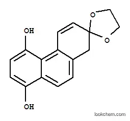 Molecular Structure of 6539-41-9 (Spiro[1,3-dioxolane-2,2'(1'H)-phenanthrene]-5',8'-diol)