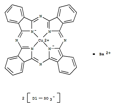 Cuprate(2-),[29H,31H-phthalocyanine-C,C-disulfonato(4-)-kN29,kN30,kN31,kN32]-, barium (1:1)