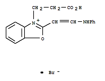 Benzoxazolium,3-(2-carboxyethyl)-2-[2-(phenylamino)ethenyl]-, bromide (1:1)