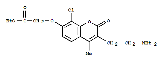 Acetic acid,2-[[8-chloro-3-[2-(diethylamino)ethyl]-4-methyl-2-oxo-2H-1-benzopyran-7-yl]oxy]-,ethyl ester