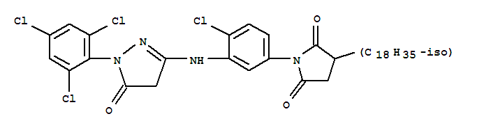 2,5-Pyrrolidinedione,1-[4-chloro-3-[[4,5-dihydro-5-oxo-1-(2,4,6-trichlorophenyl)-1H-pyrazol-3-yl]amino]phenyl]-3-isooctadecen-1-yl-