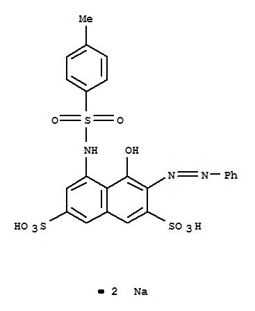 2,7-Naphthalenedisulfonicacid, 4-hydroxy-5-[[(4-methylphenyl)sulfonyl]amino]-3-(2-phenyldiazenyl)-,sodium salt (1:2)