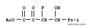Molecular Structure of 685-75-6 (acetyl 3-fluoro-4-hydroxy-5-methyl-2-oxo-hexanoate)