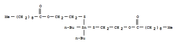 Decanoic acid,1,1'-[(dibutylstannylene)bis(thio-2,1-ethanediyl)] ester