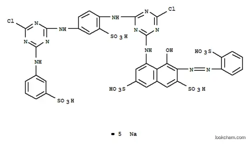 2,7-Naphthalenedisulfonic acid, 5-((4-chloro-6-((4-((4-chloro-6-((3-sulfophenyl)amino)-1,3,5-triazin-2-yl)amino)-2-sulfophenyl)amino)-1,3,5-triazin-2-yl)amino)-4-hydroxy-3-((2-sulfophenyl)azo)-, pentasodium salt