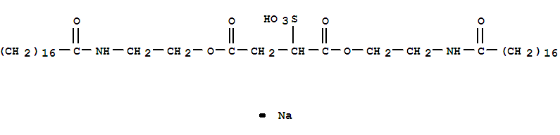 Butanedioic acid,2-sulfo-, 1,4-bis[2-[(1-oxooctadecyl)amino]ethyl] ester, sodium salt (1:1)
