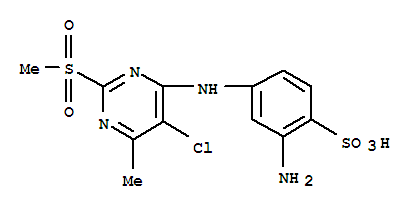 Benzenesulfonic acid,2-amino-4-[[5-chloro-6-methyl-2-(methylsulfonyl)-4-pyrimidinyl]amino]-