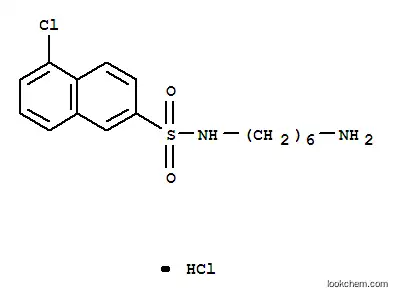 Molecular Structure of 69762-85-2 (N-(6-AMINOHEXYL)-5-CHLORO-2-NAPHTHALENESULFONAMIDE HYDROCHLORIDE)