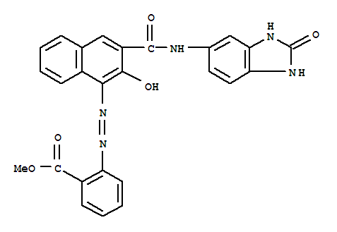 methyl 2-[(2Z)-2-[2-oxo-3-[(2-oxo-1,3-dihydrobenzimidazol-5-yl)carbamoyl]naphthalen-1-ylidene]hydrazinyl]benzoate