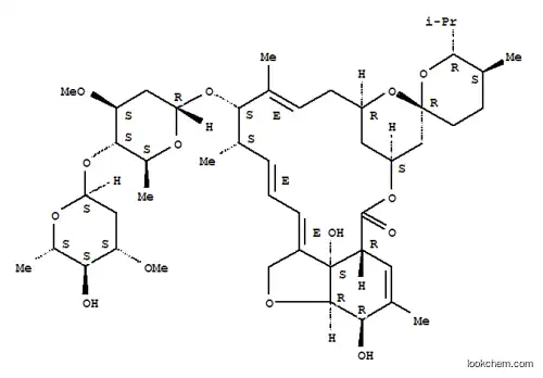 Molecular Structure of 70209-81-3 (Avermectin A1a, 5-O-demethyl-25-de(1-methylpropyl)-22,23-dihydro-25-(1-methylethyl)-)