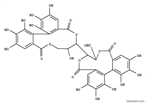 Molecular Structure of 7045-42-3 (alpha-D-Glucopyranose, cyclic 2,3:4,6-bis(4,4',5,5',6,6'-hexahydroxy(1,1'-biphenyl)-2,2'-dicarboxylate))