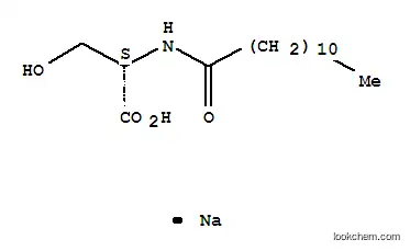 Molecular Structure of 70609-64-2 (Sodium N-dodecanoyl-L-serinate)