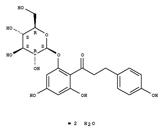 1-Propanone, 1-[2-(b-D-glucopyranosyloxy)-4,6-dihydroxyphenyl]-3-(4-hydroxyphenyl)-,hydrate (1:2)(7061-54-3)