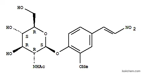 Molecular Structure of 70622-74-1 (2-methoxy-4-(2'-nitrovinyl)phenyl-2-acetamido-2-deoxy-beta-glucopyranoside)