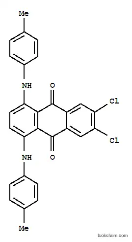Molecular Structure of 70729-59-8 (6,7-dichloro-1,4-bis[(4-methylphenyl)amino]anthraquinone)