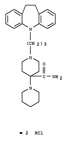 [1,4'-Bipiperidine]-4'-carboxamide,1'-[3-(10,11-dihydro-5H-dibenz[b,f]azepin-5-yl)propyl]-, hydrochloride (1:2)