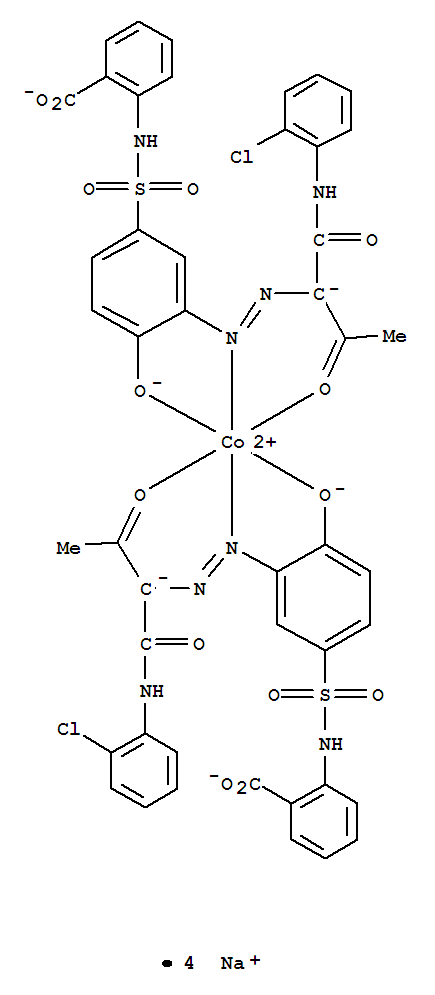 Cobaltate(4-),bis[2-[[[3-[2-[1-[[(2-chlorophenyl)amino]carbonyl]-2-(oxo-kO)propyl]diazenyl-kN1]-4-(hydroxy-kO)phenyl]sulfonyl]amino]benzoato(3-)]-,sodium (1:4)