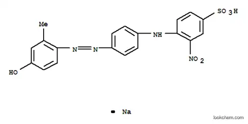 Benzenesulfonic acid, 4-[[4-[2-(4-hydroxy-2-methylphenyl)diazenyl]phenyl]amino]-3-nitro-, sodium salt (1:1)