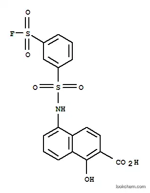 Molecular Structure of 71173-80-3 (5-[[[3-(fluorosulphonyl)phenyl]sulphonyl]amino]-1-hydroxy-2-naphthoic acid)