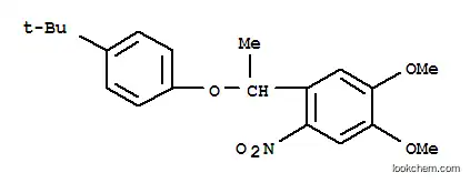 Molecular Structure of 71243-34-0 (4-[1-[4-(tert-butyl)phenoxy]ethyl]-5-nitroveratrole)