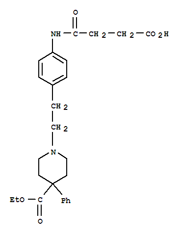 4-Piperidinecarboxylicacid, 1-[2-[4-[(3-carboxy-1-oxopropyl)amino]phenyl]ethyl]-4-phenyl-, 4-ethylester cas  7146-72-7