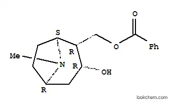 Molecular Structure of 7148-14-3 ([(2S,3S)-3-hydroxy-8-methyl-8-azabicyclo[3.2.1]oct-2-yl]methyl benzoat e)