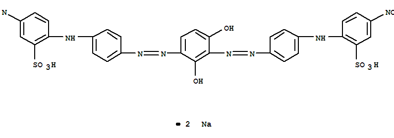 Benzenesulfonic acid,2,2'-[(2,4-dihydroxy-1,3-phenylene)bis(2,1-diazenediyl-4,1-phenyleneimino)]bis[5-nitro-,sodium salt (1:2)