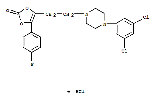 4-(2-(4-(3,5-DICHLOROPHENYL)-(PIPERAZIN-1-YL))ETHYL)-5-(4-FLUOROPHENYL)-1 ,3-DIOXOL-2-ONE HCL