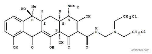 Molecular Structure of 72-09-3 ((2E,4S,4aS,5aS,6S,12aS)-2-[({[bis(2-chloroethyl)amino]methyl}amino)(hydroxy)methylidene]-4-(dimethylamino)-6,10,11,12a-tetrahydroxy-6-methyl-4a,5a,6,12a-tetrahydrotetracene-1,3,12(2H,4H,5H)-trione)