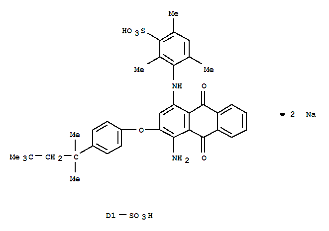 disodium 3-[[4-amino-9,10-dihydro-9,10-dioxo-3-[sulphonato-4-(1,1,3,3-tetramethylbutyl)phenoxy]-1-anthryl]amino]-2,4,6-trimethylbenzenesulphonate