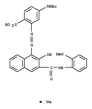 Benzenesulfonic acid,4-(acetylamino)-2-[2-[2-hydroxy-3-[[(2-methoxyphenyl)amino]carbonyl]-1-naphthalenyl]diazenyl]-,sodium salt (1:1)