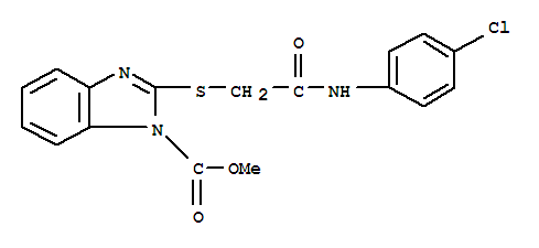 Methyl 2-[(4-chlorophenylcarbamoyl)methylthio]-1H-benzo[d]imidazole-1-carboxylate