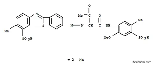 7-Benzothiazolesulfonicacid,2-[4-[2-[1-[[(2-methoxy-5-methyl-4-sulfophenyl)amino]carbonyl]-2-oxopropyl]diazenyl]phenyl]-6-methyl-,sodium salt (1:2)